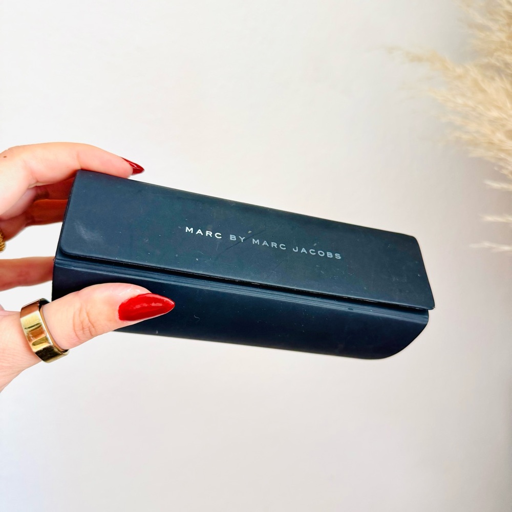 MARC JACOBS Red Burgundy Woven Metal Mirror Lens $250 Sunglasses Black Case - Picture 16 of 16